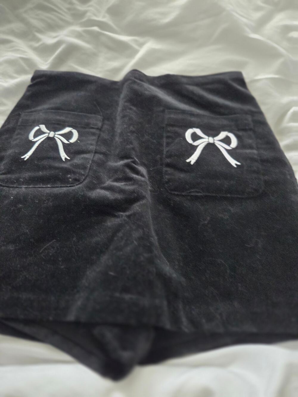 Altar'd State Mary Bow Pocket Corduroy Skort Black Size XS NWT